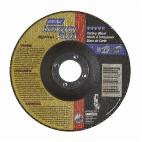 Norton® NorZon® Plus® RightCut™ 66252843329 RC5NZP27 All Purpose Cut-Off Wheel With Quick-Change Hub, 5 in Dia x 0.045 in THK, 7/8 in Center Hole, 24 Grit, Ceramic Alumina/Zirconia Alumina Abrasive