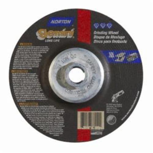 Norton® Gemini® 66252843597 DC514HG All Purpose Mini Cut-Off Wheel With Quick-Change Hub, 5 in Dia x 1/4 in THK, 24 Grit, Aluminum Oxide Abrasive