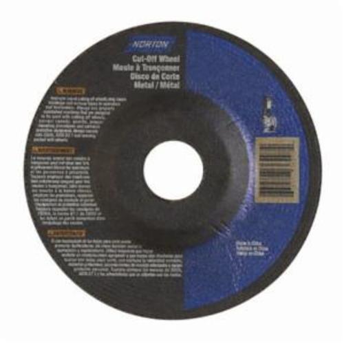 Norton® RightCut™ 66252843604 All Purpose Cut-Off Wheel, 4-1/2 in Dia x 0.045 in THK, 7/8 in Center Hole, 24 Grit, Aluminum Oxide Abrasive