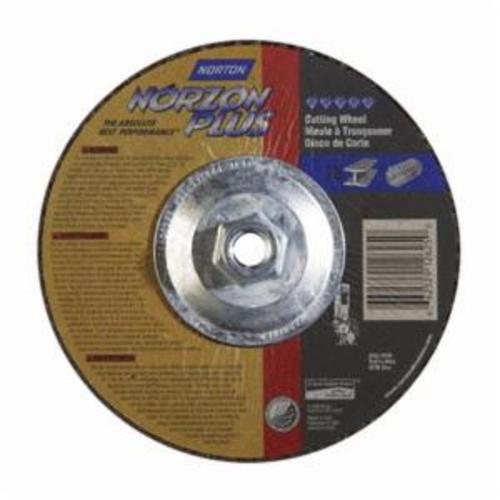 Norton® NorZon® Plus® 66252912625 DC7125HNZP All Purpose Cut-Off Wheel With Quick-Change Hub, 7 in Dia x 1/8 in THK, 24 Grit, Ceramic Alumina/Zirconia Alumina Abrasive
