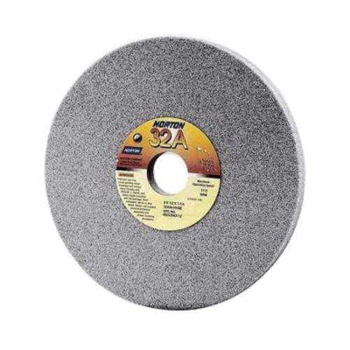 Norton® 66252942709 32A Straight Toolroom Wheel, 7 in Dia x 1 in THK, 1-1/4 in Center Hole, 60 Grit, Aluminum Oxide Abrasive