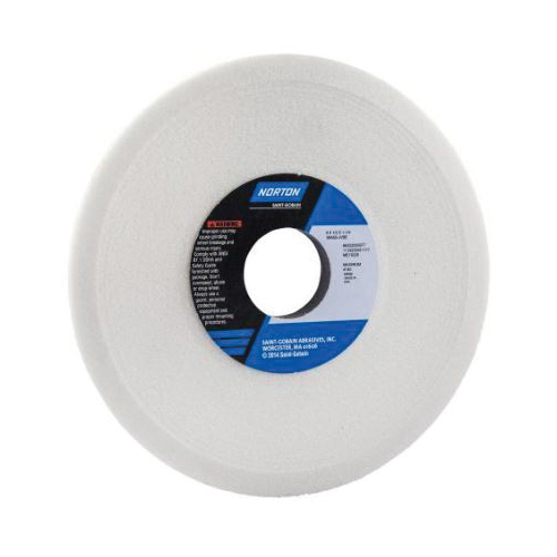 Norton® 66253044319 38A Dish Toolroom Wheel, 8 in Dia x 3/4 in THK, 1-1/4 in Center Hole, 60 Grit, Aluminum Oxide Abrasive
