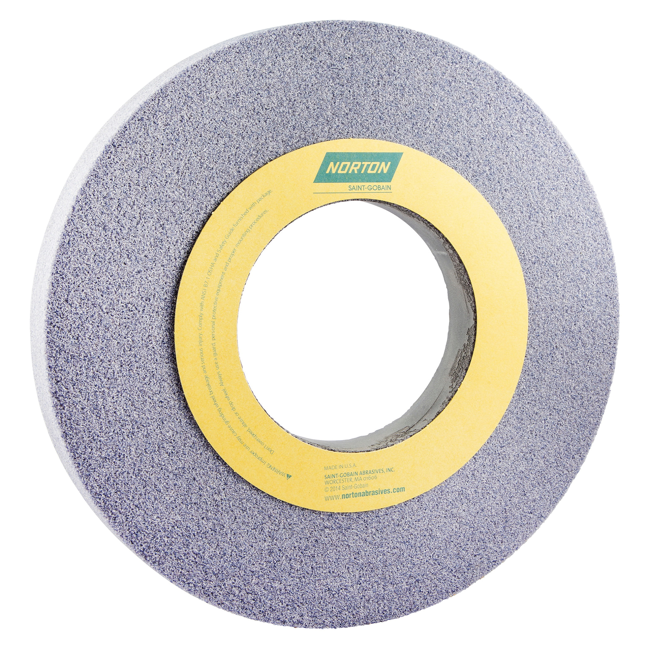 Norton® 66253262573 32A Straight Toolroom Wheel, 12 in Dia x 1 in THK, 5 in Center Hole, 46 Grit, Aluminum Oxide Abrasive