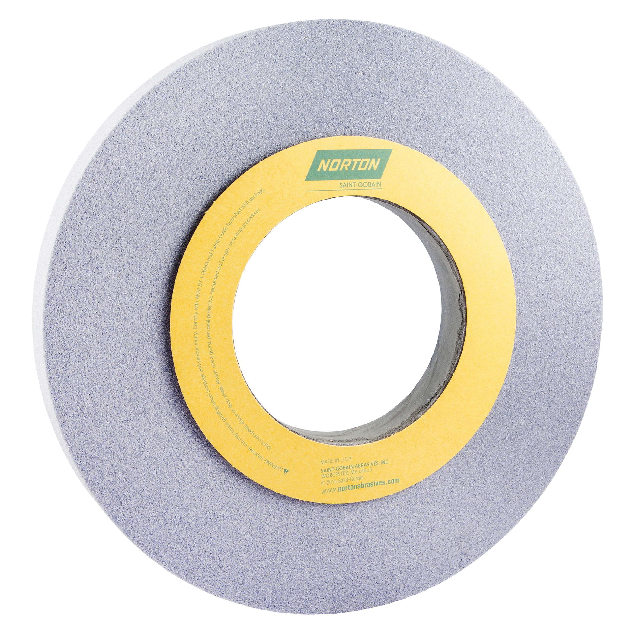 Norton® 66253262582 32A Straight Toolroom Wheel, 12 in Dia x 1 in THK, 5 in Center Hole, 60 Grit, Aluminum Oxide Abrasive