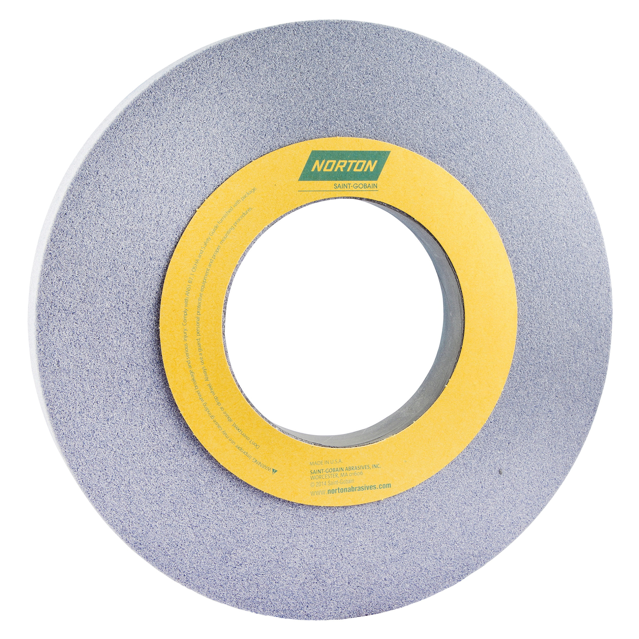 Norton® 66253262691 32A Straight Toolroom Wheel, 12 in Dia x 1 in THK, 5 in Center Hole, 60 Grit, Aluminum Oxide Abrasive