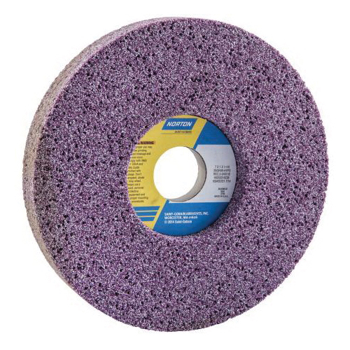 Norton® 66253319937 3SGR 1-Side Recessed Toolroom Wheel, 14 in Dia x 2 in THK, 5 in Center Hole, 46 Grit, Ceramic Alumina Abrasive