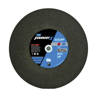 Norton®Foundry X™ 66253347547 U57A General Purpose Cut-Off Wheel, 20 in Dia x 3/16 in THK, 1 in Center Hole, 30 Grit, Aluminum Oxide Abrasive
