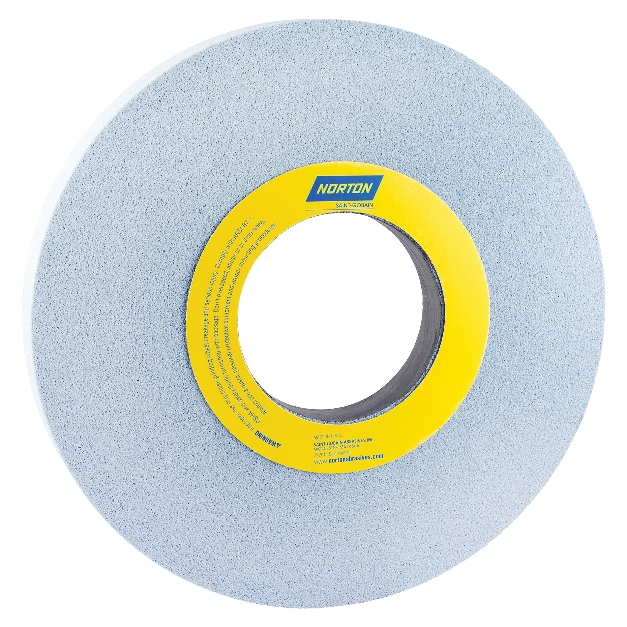 Norton® 66253363871 5SG Straight Toolroom Wheel, 14 in Dia x 1 in THK, 5 in Center Hole, 60 Grit, Ceramic Alumina/Friable Aluminum Oxide Abrasive