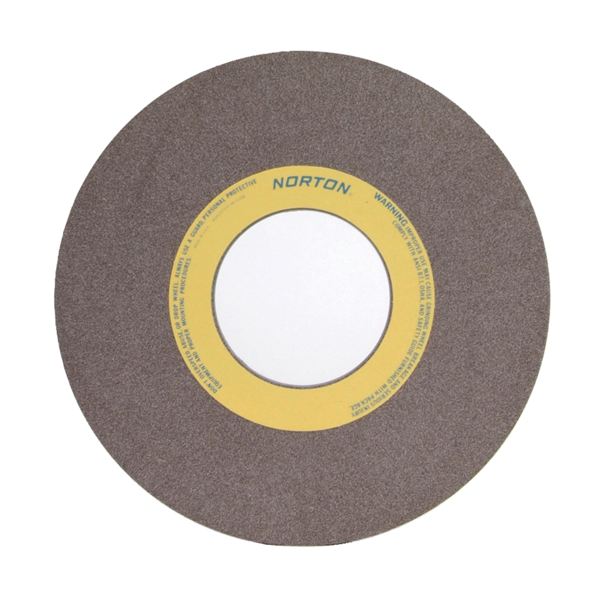 Norton® 66253364066 57A Straight Toolroom Wheel, 14 in Dia x 1 in THK, 5 in Center Hole, 60 Grit, Aluminum Oxide Abrasive