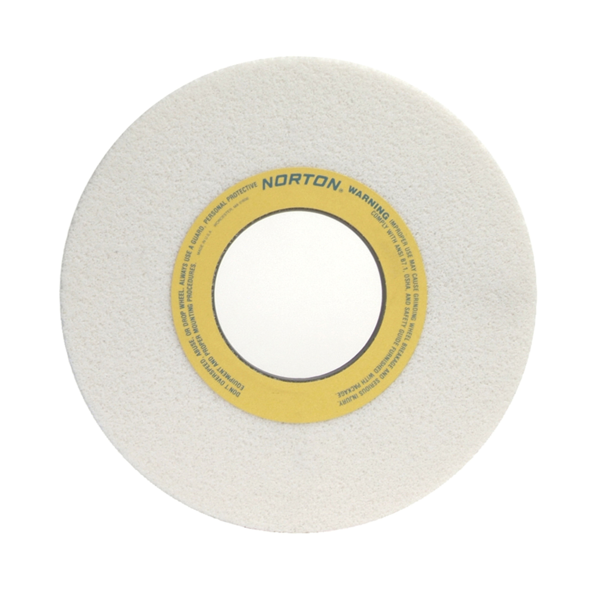 Norton® 66253364090 38A Straight Toolroom Wheel, 14 in Dia x 1-1/2 in THK, 5 in Center Hole, 46 Grit, Aluminum Oxide Abrasive