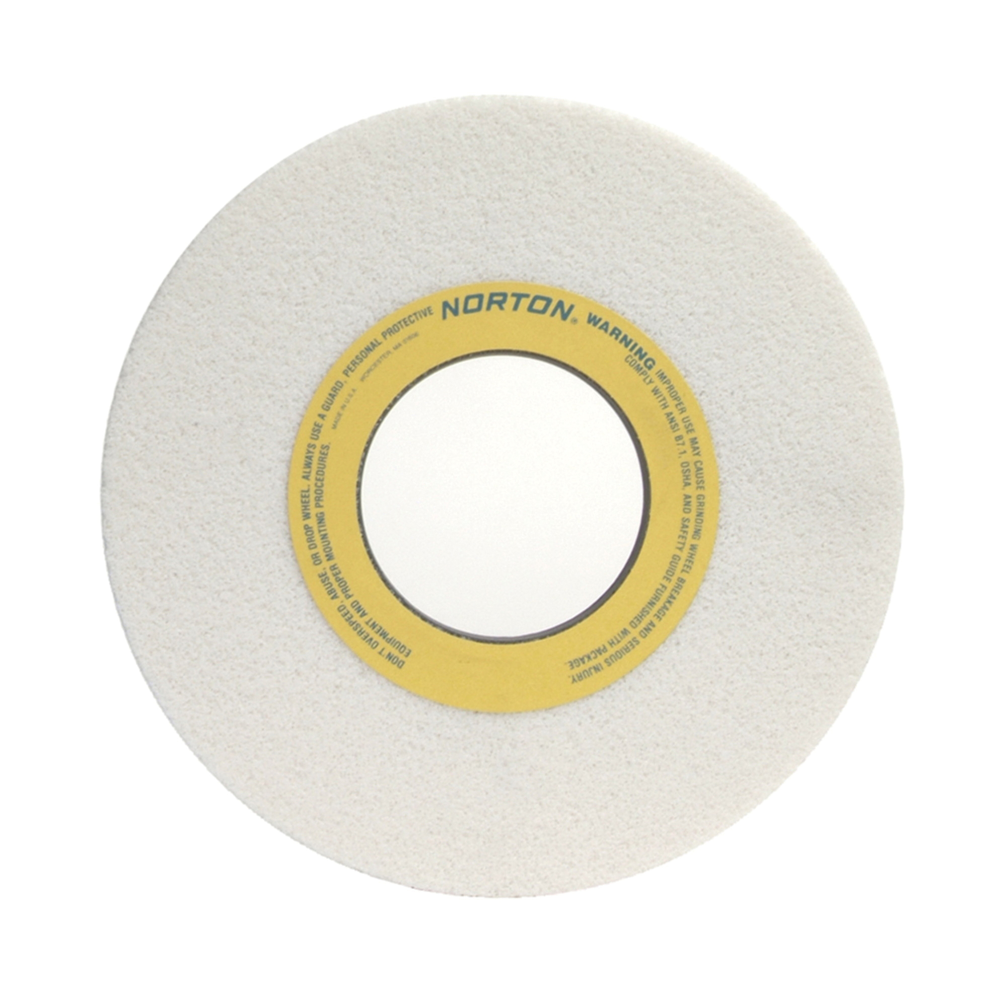 Norton® 66253364240 38A Straight Toolroom Wheel, 14 in Dia x 1-1/2 in THK, 5 in Center Hole, 46 Grit, Aluminum Oxide Abrasive