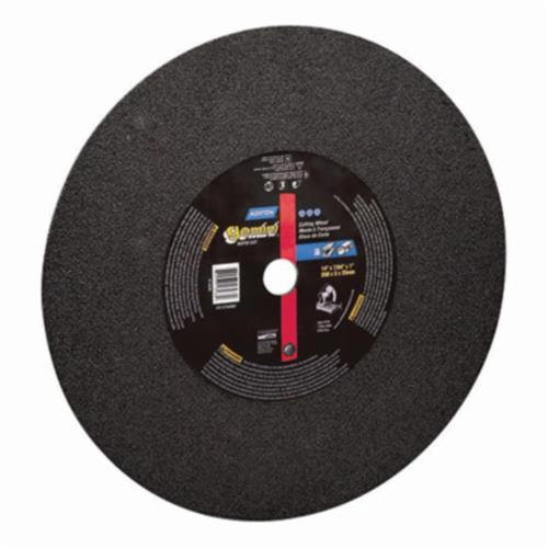 Norton®NorZon®III Rail Cut™ 66253466357 RailCut™ Type 1 Side Reinforced Straight Cut-Off Wheel, 16 in Dia x 5/32 in THK, 1 in Center Hole, 36 Grit, Zirconia Alumina Abrasive