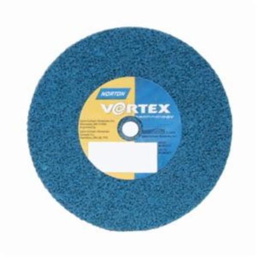 Norton® Bear-Tex® Rapid Blend™ Vortex® 66254401131 Non-Woven Unified Wheel, 3 in Dia, 3/8 in Center Hole, 1/8 in W Face, Medium Grade, Aluminum Oxide Abrasive