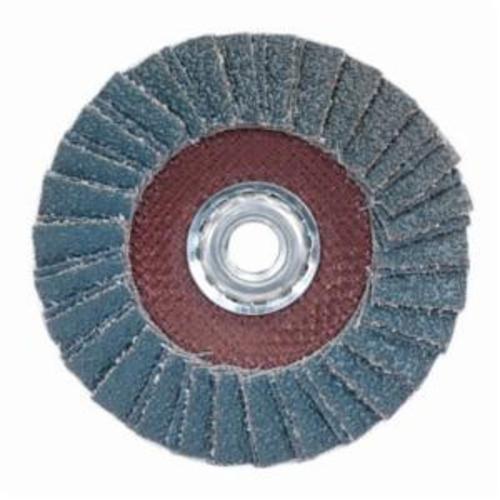 Norton® PowerFlex® 66254420013 R828 Arbor Thread Standard Density Coated Abrasive Flap Disc, 7 in Dia, P80 Grit, Coarse Grade, Zirconia Alumina Abrasive, Type 29 Conical Disc