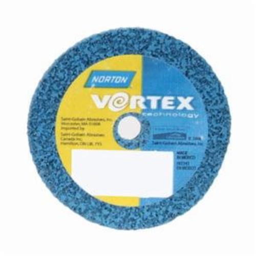 Norton® Bear-Tex® Rapid Blend™ Vortex® 66254428456 Non-Woven Unified Wheel, 2 in Dia, 1/4 in Center Hole, 1/4 in W Face, Medium Grade, Aluminum Oxide Abrasive