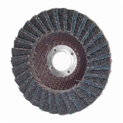 Norton® PowerFlex® 66254472665 R828 Center Mount Standard Density Coated Abrasive Flap Disc, 7 in Dia, 7/8 in Center Hole, P40 Grit, Extra Coarse Grade, Zirconia Alumina Abrasive, Type 27 Flat Disc