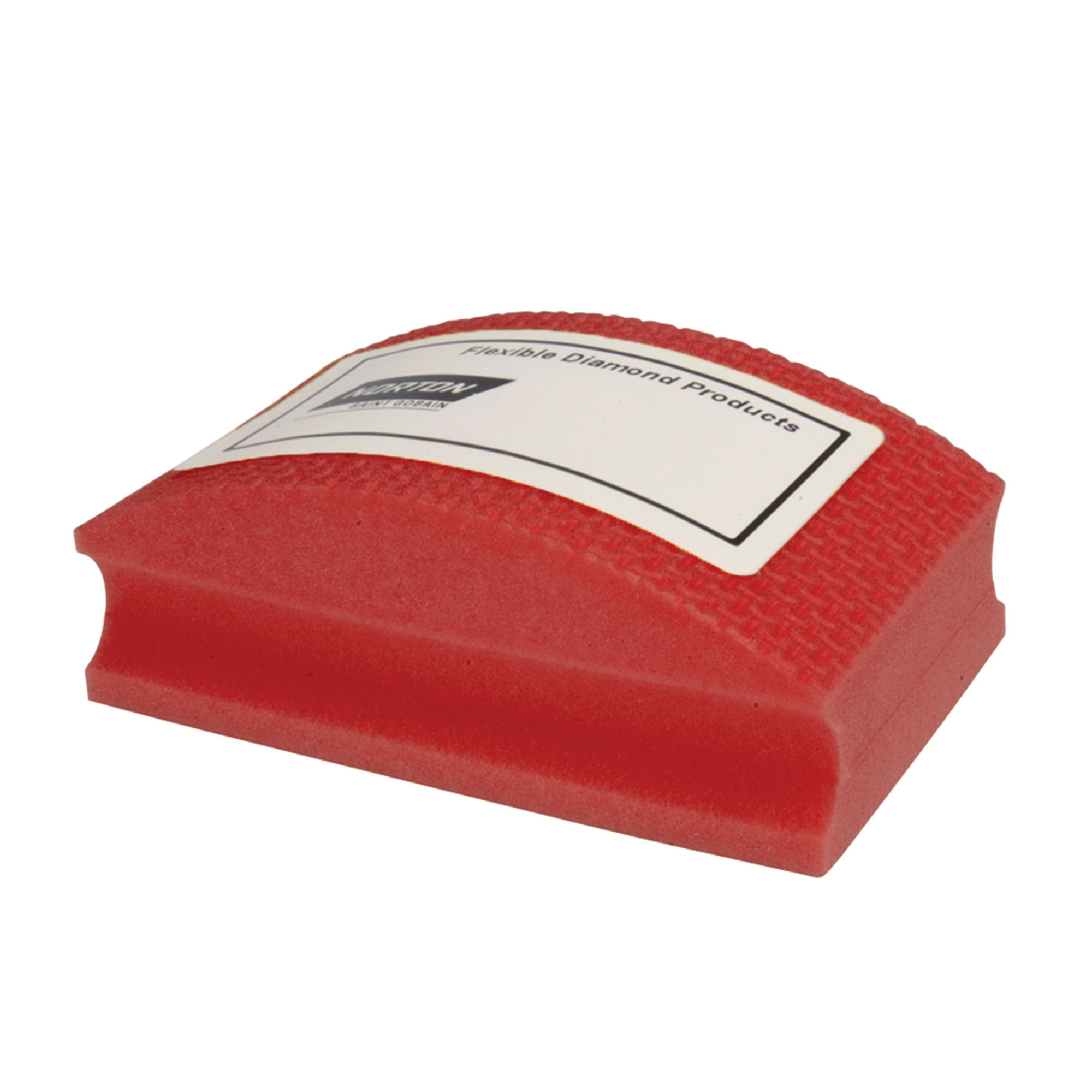 Norton® 66260306362 Flexible Conventional Curved Hand Pad, 2-1/8 in Dia x 1-1/2 in THK, 200 Grit