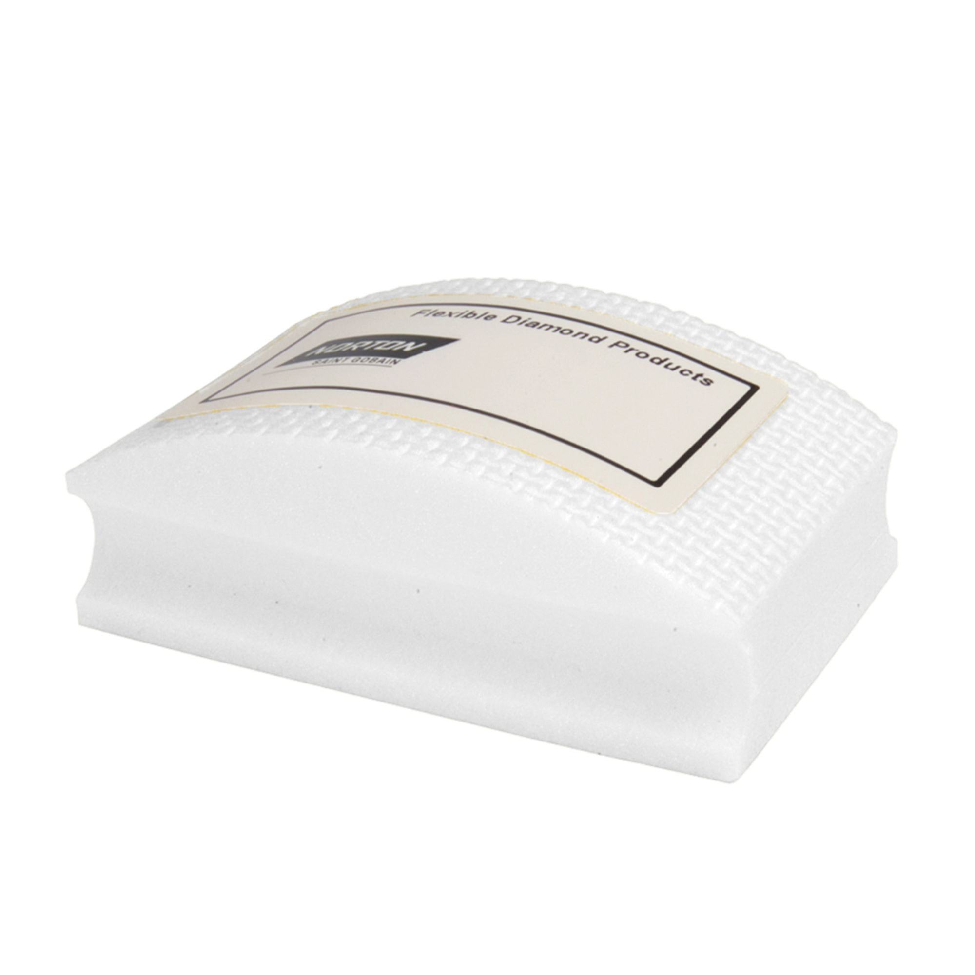 Norton® 66260306363 Flexible Conventional Curved Hand Pad, 2-1/8 in Dia x 1-1/2 in THK, 800 Grit