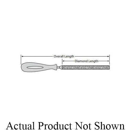 Norton® 66260395575 Oval Needle File With Handle, 5-1/2 in L