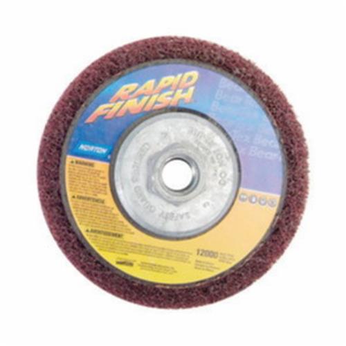 Norton® Rapid Blend™ 66261020549 Depressed Center Wheel, 4-1/2 in Dia x 1/2 in THK, 7/8 in Center Hole, 150/180 Grit, Aluminum Oxide Abrasive