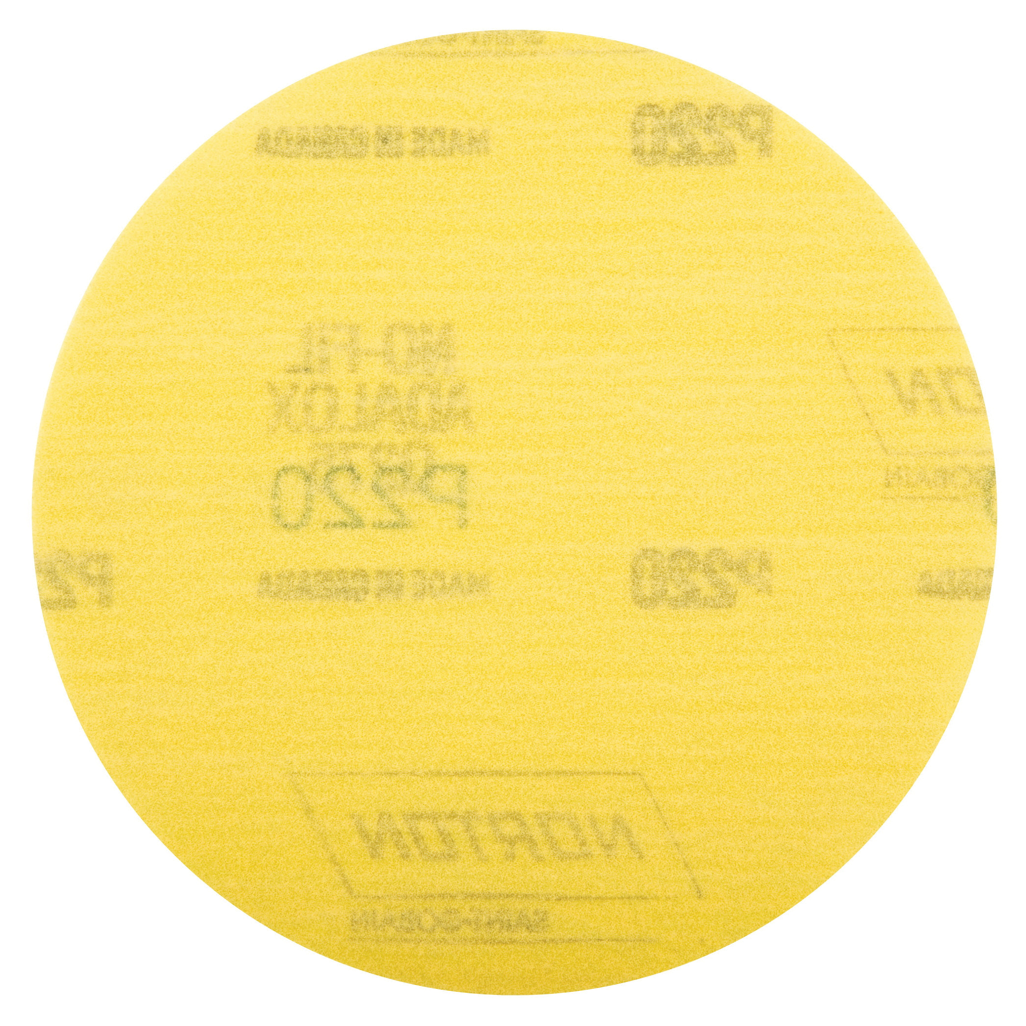 Norton® No-Fil® NorGrip® 66261101624 Q275 Hook and Loop Disc, 6 in Dia, P220 Grit, Very Fine Grade, Aluminum Oxide Abrasive, 3 mil Anti-Loading Paper Backing