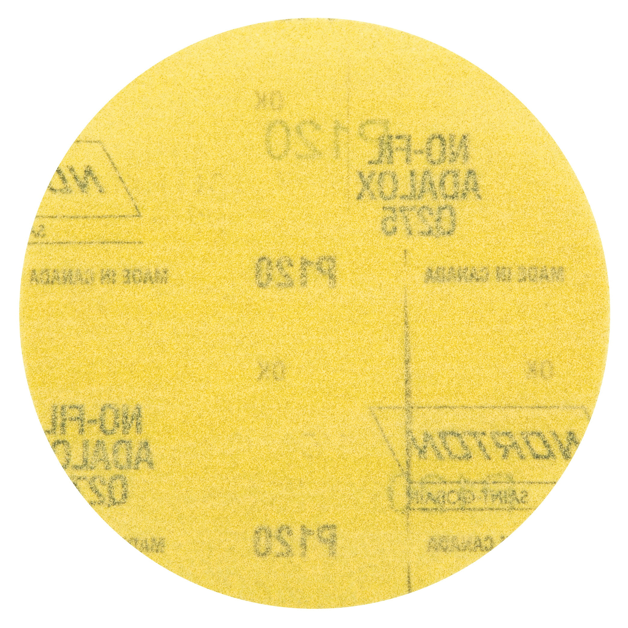 Norton® No-Fil® NorGrip® 66261101627 Q275 Hook and Loop Disc, 6 in Dia, P120 Grit, Medium Grade, Aluminum Oxide Abrasive, 3 mil Anti-Loading Paper Backing