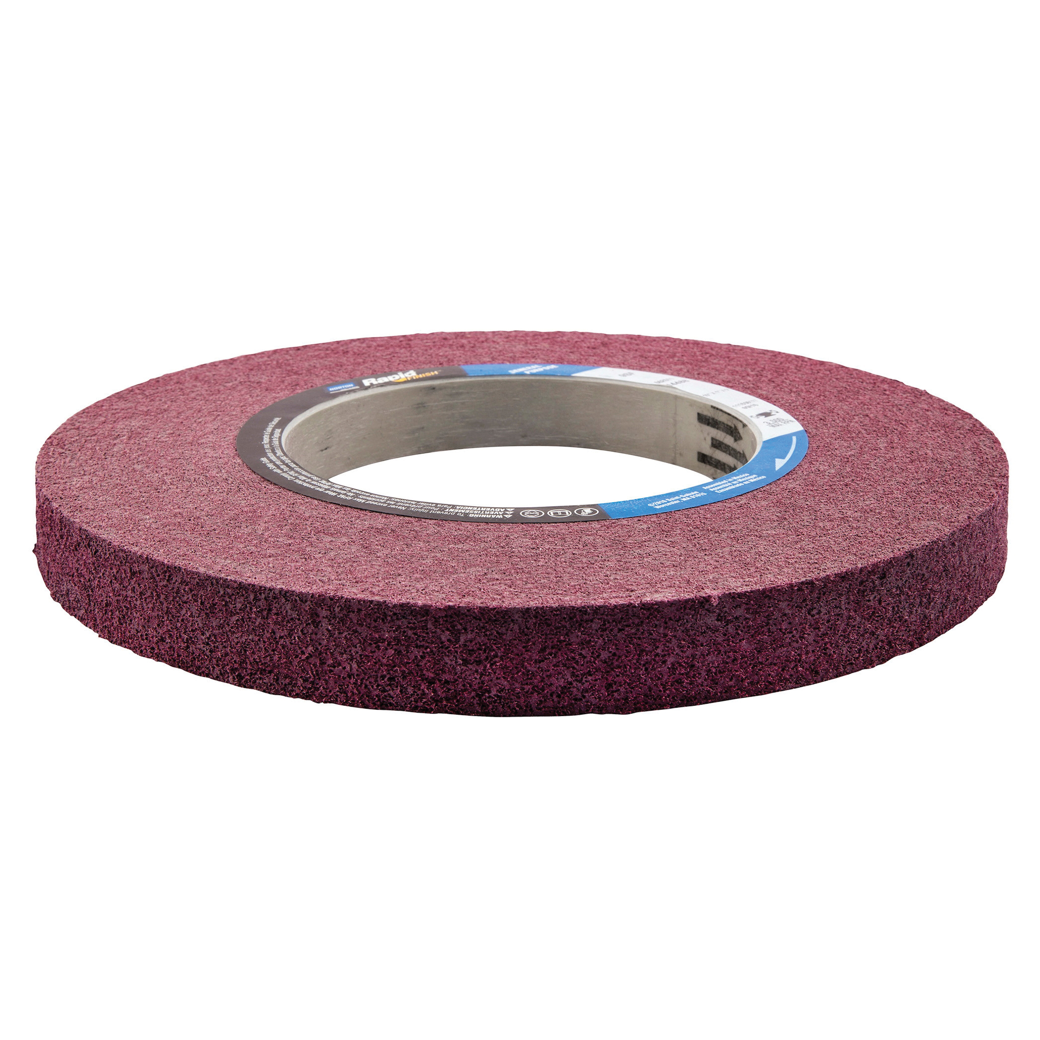 Norton® Bear-Tex® Rapid Finish™ 66261114488 Convolute Non-Woven Abrasive Wheel, 10 in Dia, 5 in Center Hole, 1 in W Face, Fine Grade, Silicon Carbide Abrasive