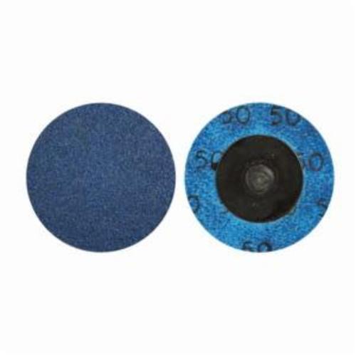 Norton® BlueFire® 66261121044 R884P Coated Abrasive Quick-Change Disc, 1-1/2 in Dia, 80 Grit, Coarse Grade, Zirconia Alumina Abrasive, Type TR (Type III) Attachment