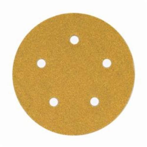 Norton® No-Fil® Adalox® 66261130234 A290 Hook and Loop Disc, 5 in Dia, P100 Grit, Medium Grade, Aluminum Oxide Abrasive, Latex Paper Backing