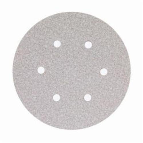 Norton® No-Fil® Adalox® 66261131600 A275 Hook and Loop Disc, 6 in Dia, P80 Grit, Medium Grade, Aluminum Oxide Abrasive, Latex Paper Backing