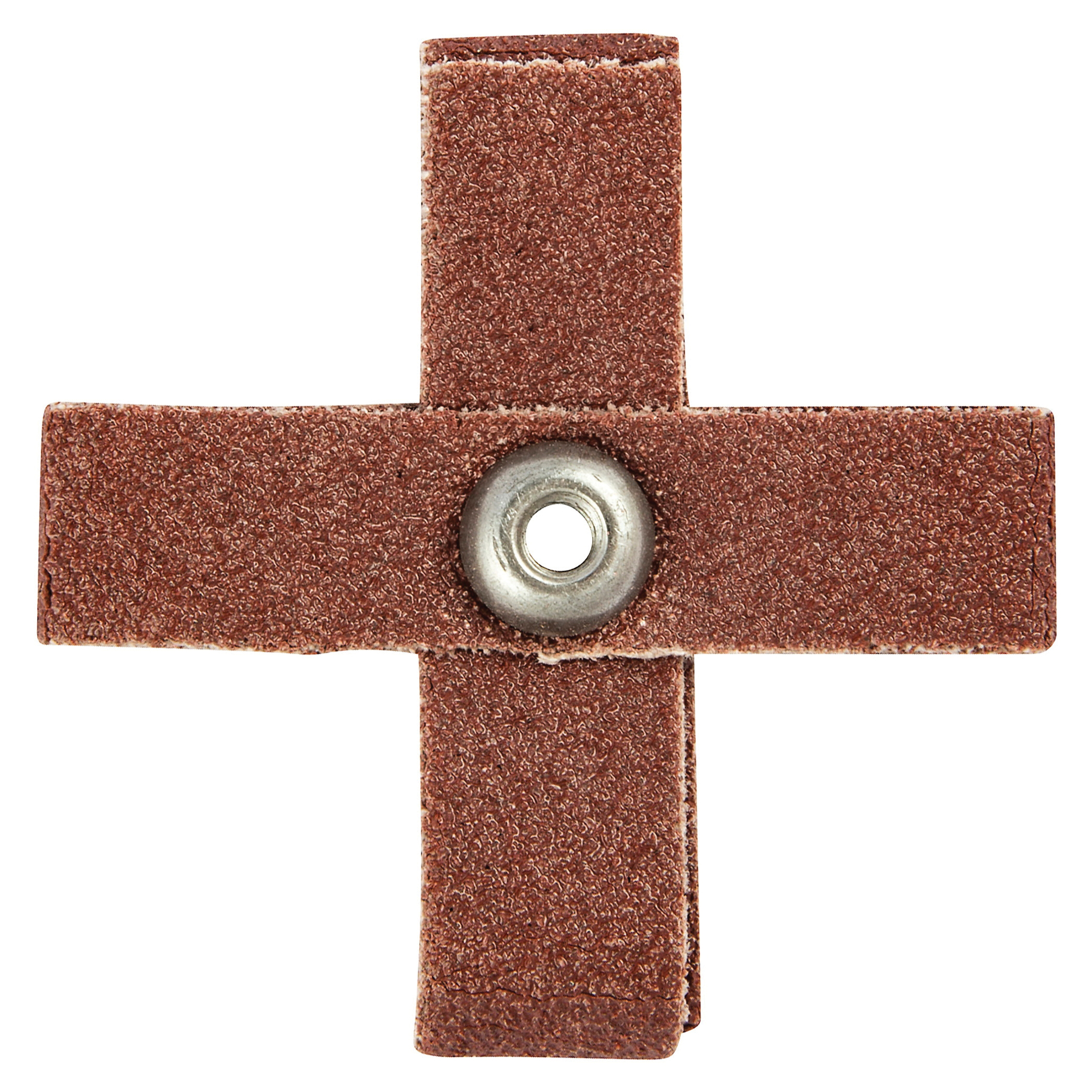 Norton® Metal® 66261132236 R265 Coated Cross Pad, 2 in L x 2 in W x 1/2 in THK, #8-32 Eyelet Thread, P60 Grit