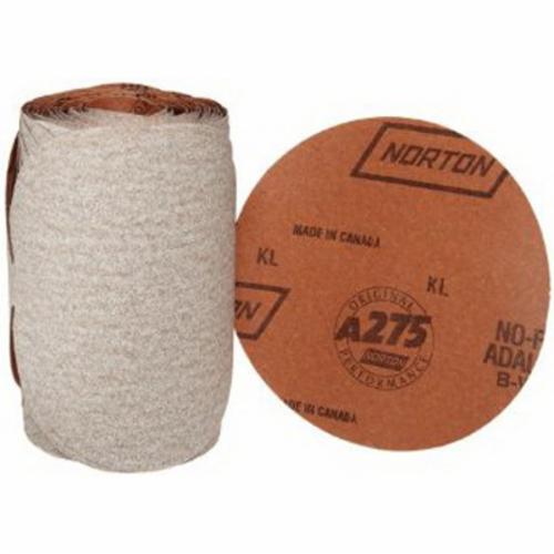 Norton®No-Fil® 66261183829 A296 PSA Coated Abrasive Disc, 6 in Dia Disc, P220 Grit, Very Fine Grade, Aluminum Oxide Abrasive, Paper Backing