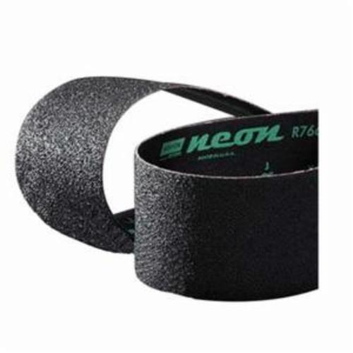 Norton® Neon® 66623334237 R766 Narrow Coated Abrasive Belt, 2 in W x 72 in L, P80 Grit, Medium Grade, Aluminum Oxide Abrasive, Polyester Backing