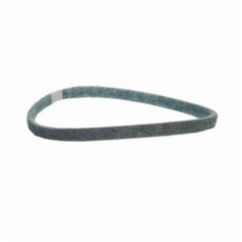 Norton® Bear-Tex® Rapid Prep™ 66623333512 Low Stretch Surface Conditioning Xtra Flexible Non-Woven Abrasive Belt, 1/4 in W x 24 in L, Very Fine Grade, Aluminum Oxide Abrasive, Blue