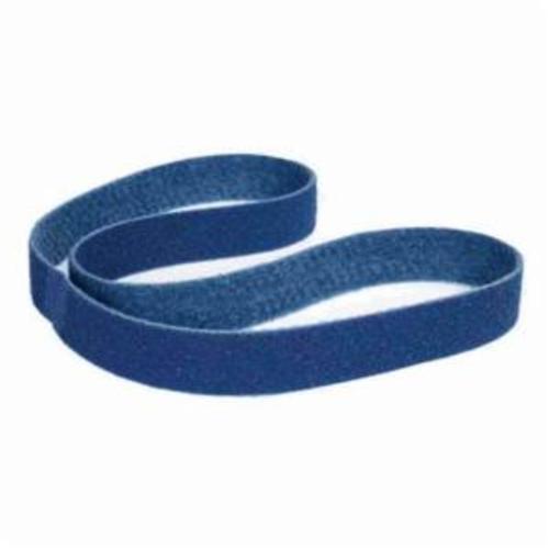 Norton® Bear-Tex® Rapid Prep™ 66623333542 Backstand Flex Low Stretch Narrow Regular Surface Conditioning Non-Woven Abrasive Belt, 3 in W x 80 in L, Very Fine Grade, Aluminum Oxide Abrasive, Blue