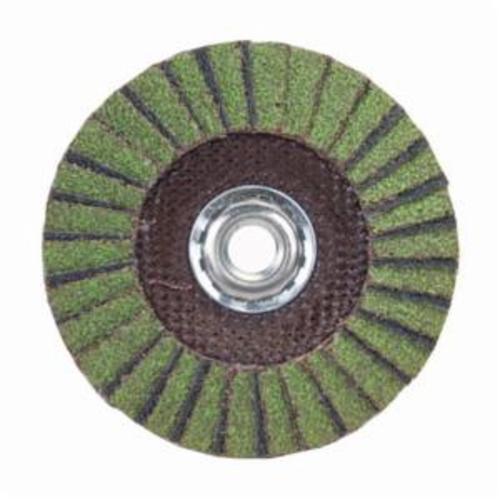 Norton® Neon® 66623399040 R766 Arbor Thread Standard Density Coated Abrasive Flap Disc, 6 in Dia, P40 Grit, Extra Coarse Grade, Aluminum Oxide/Zirconia Alumina Abrasive, Type 29 Conical Disc