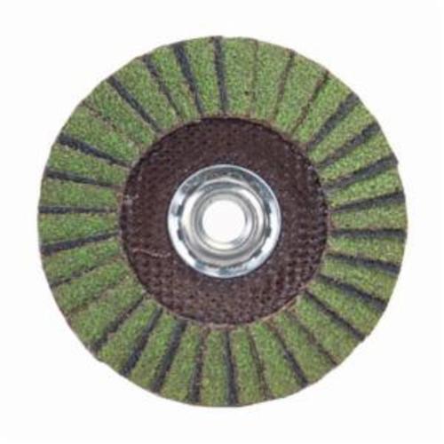 Norton® Neon® 66623399042 R766 Arbor Thread Standard Density Coated Abrasive Flap Disc, 6 in Dia, P80 Grit, Coarse Grade, Aluminum Oxide/Zirconia Alumina Abrasive, Type 29 Conical Disc