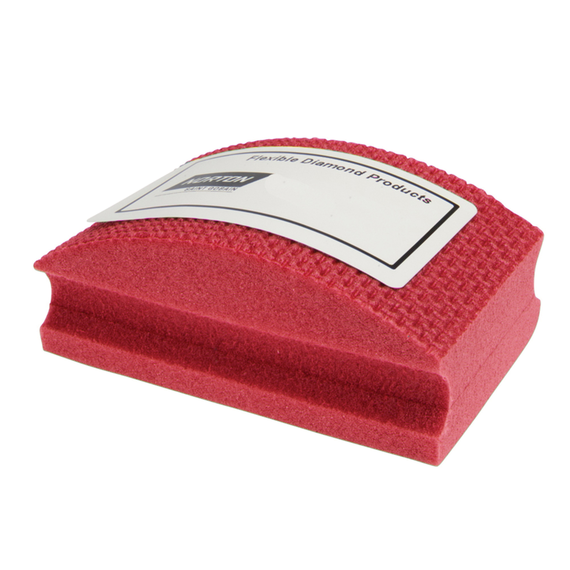 Norton® Quadroflex™ 69014123529 Flexible Conventional Curved Hand Pad, 2-1/8 in Dia x 1-1/2 in THK, 200 Grit