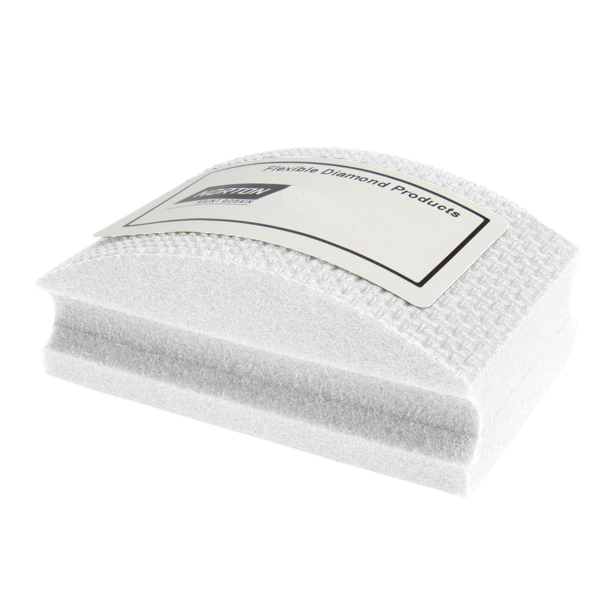 Norton® Quadroflex™ 69014123531 Flexible Conventional Curved Hand Pad, 2-1/8 in Dia x 1-1/2 in THK, 800 Grit