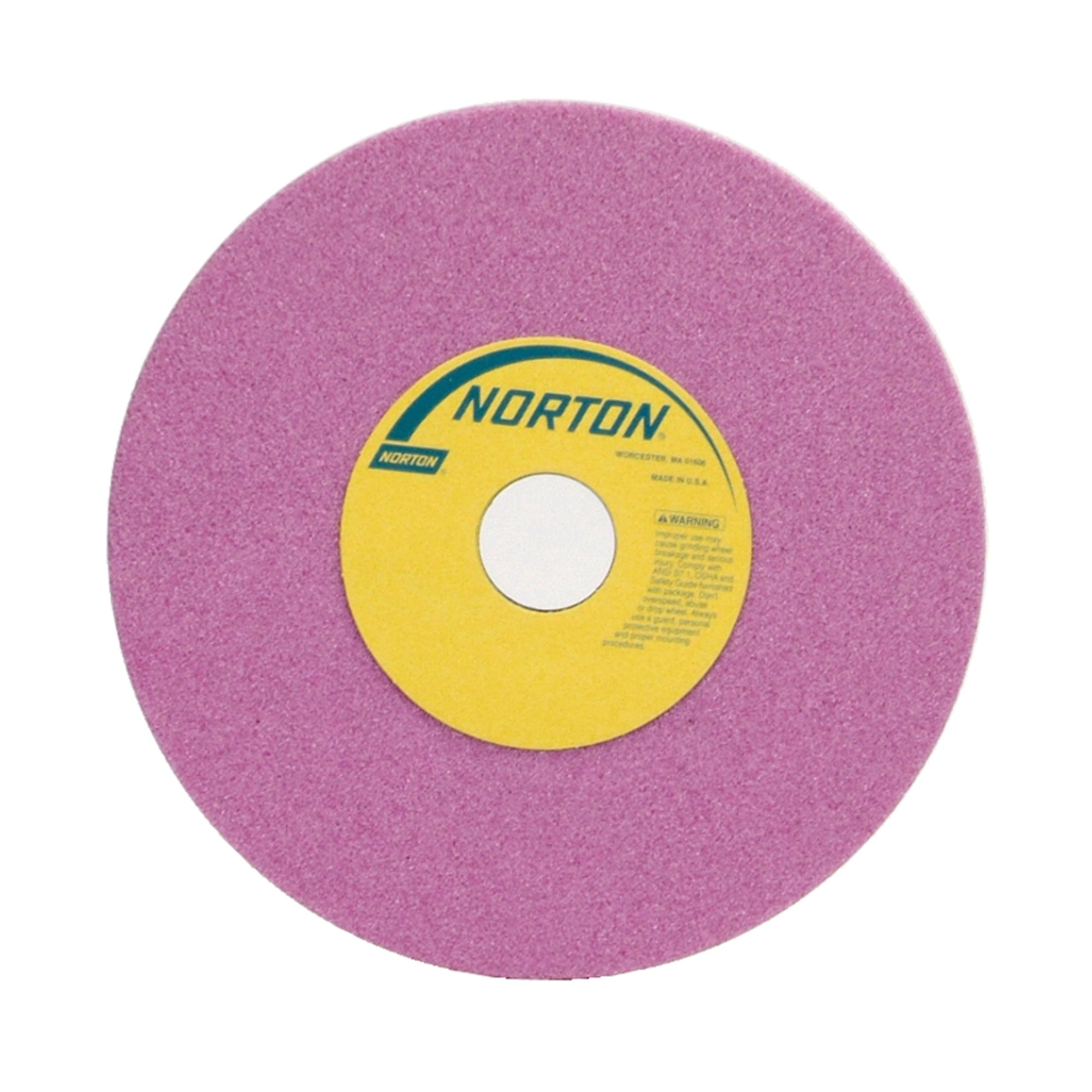 Norton® 69936662923 25A Straight Toolroom Wheel, 8 in Dia x 1/2 in THK, 1-1/4 in Center Hole, 46 Grit, Aluminum Oxide Abrasive