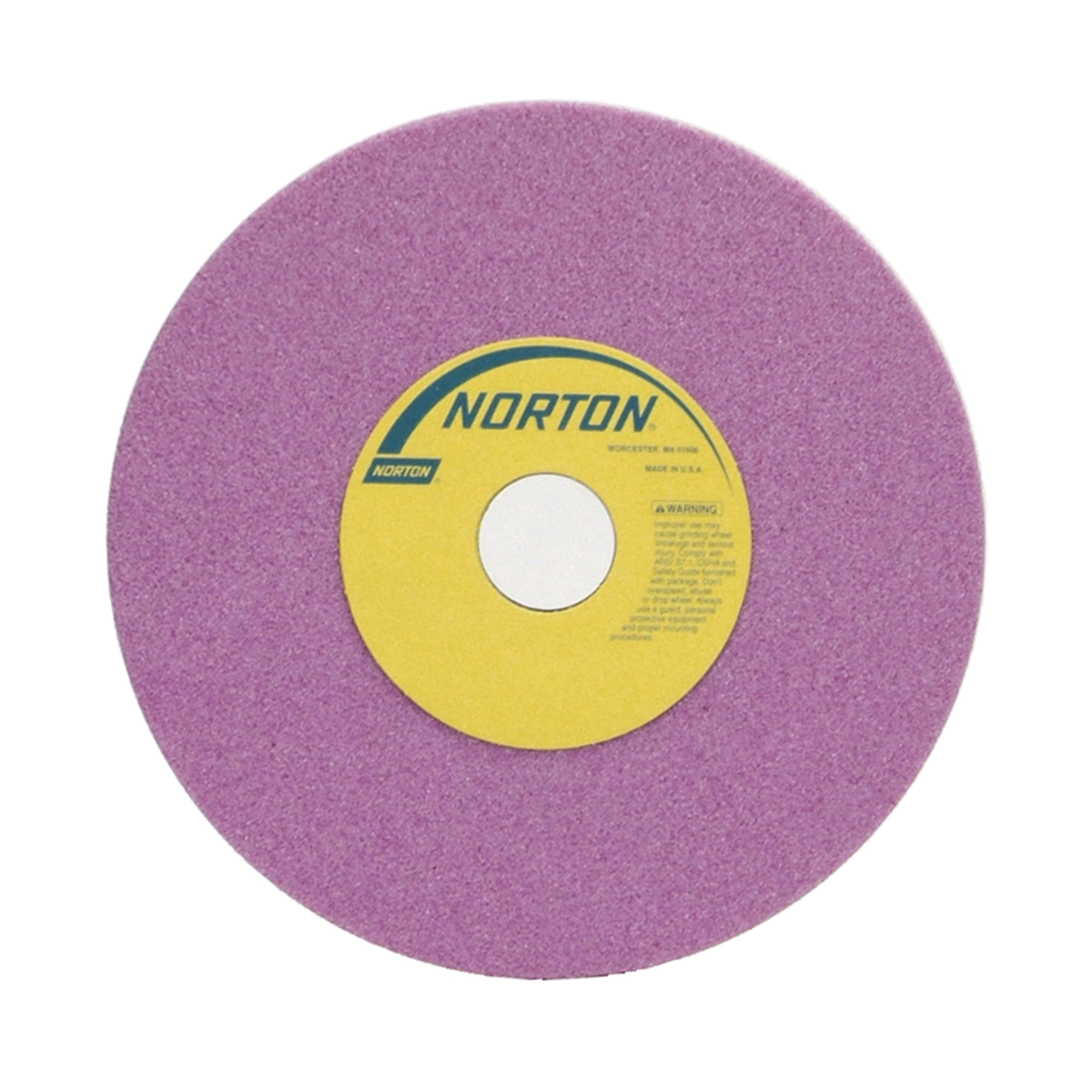 Norton® 69936662929 25A Straight Toolroom Wheel, 8 in Dia x 1/2 in THK, 1-1/4 in Center Hole, 60 Grit, Aluminum Oxide Abrasive