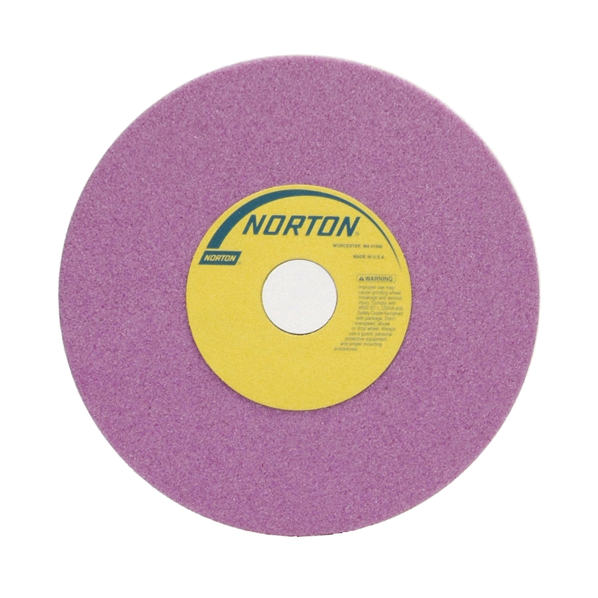 Norton® 69936662932 25A Straight Toolroom Wheel, 8 in Dia x 1/2 in THK, 1-1/4 in Center Hole, 60 Grit, Aluminum Oxide Abrasive