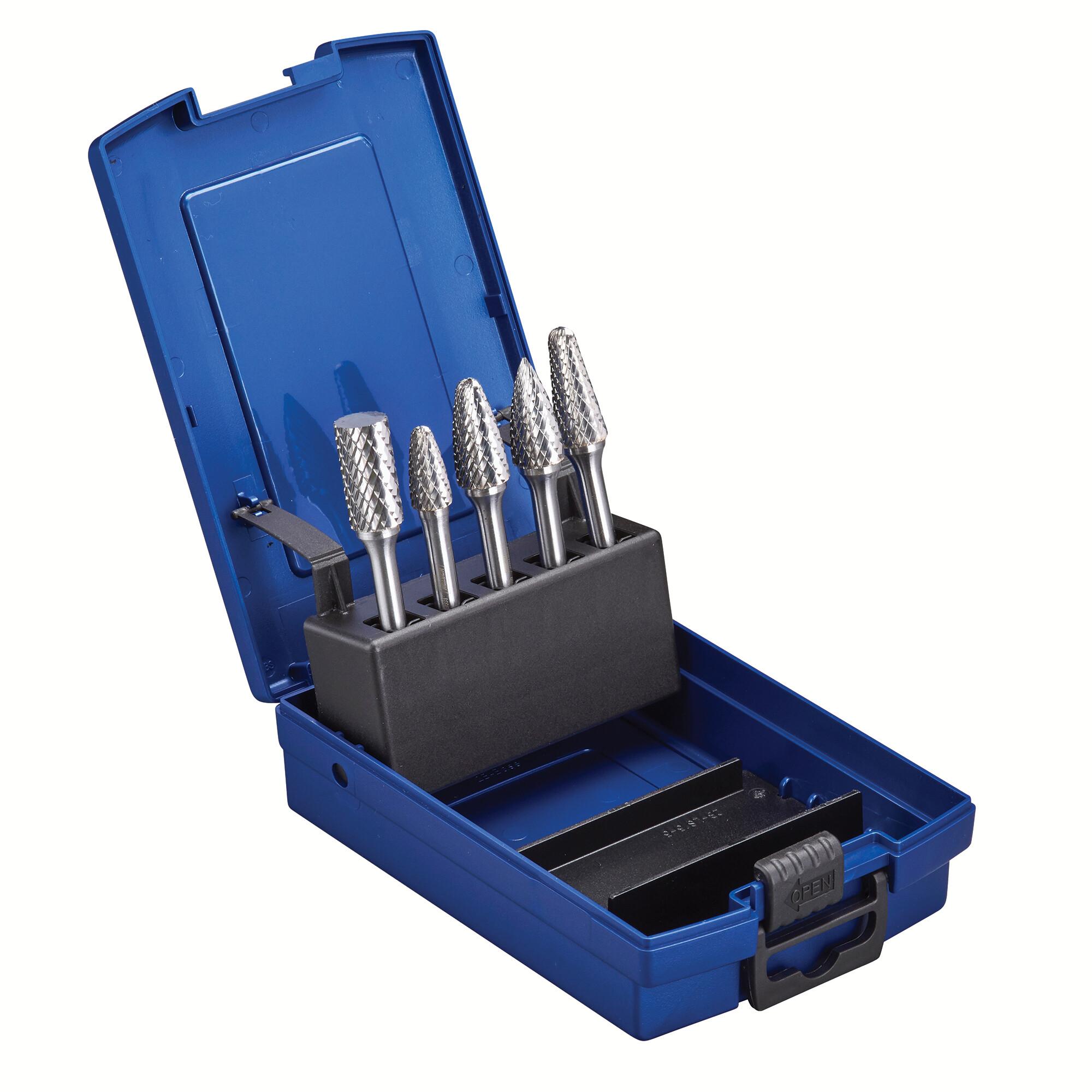 Norton® 69957308060 Kit Carbide Burr, Double Cut, 5 Pieces