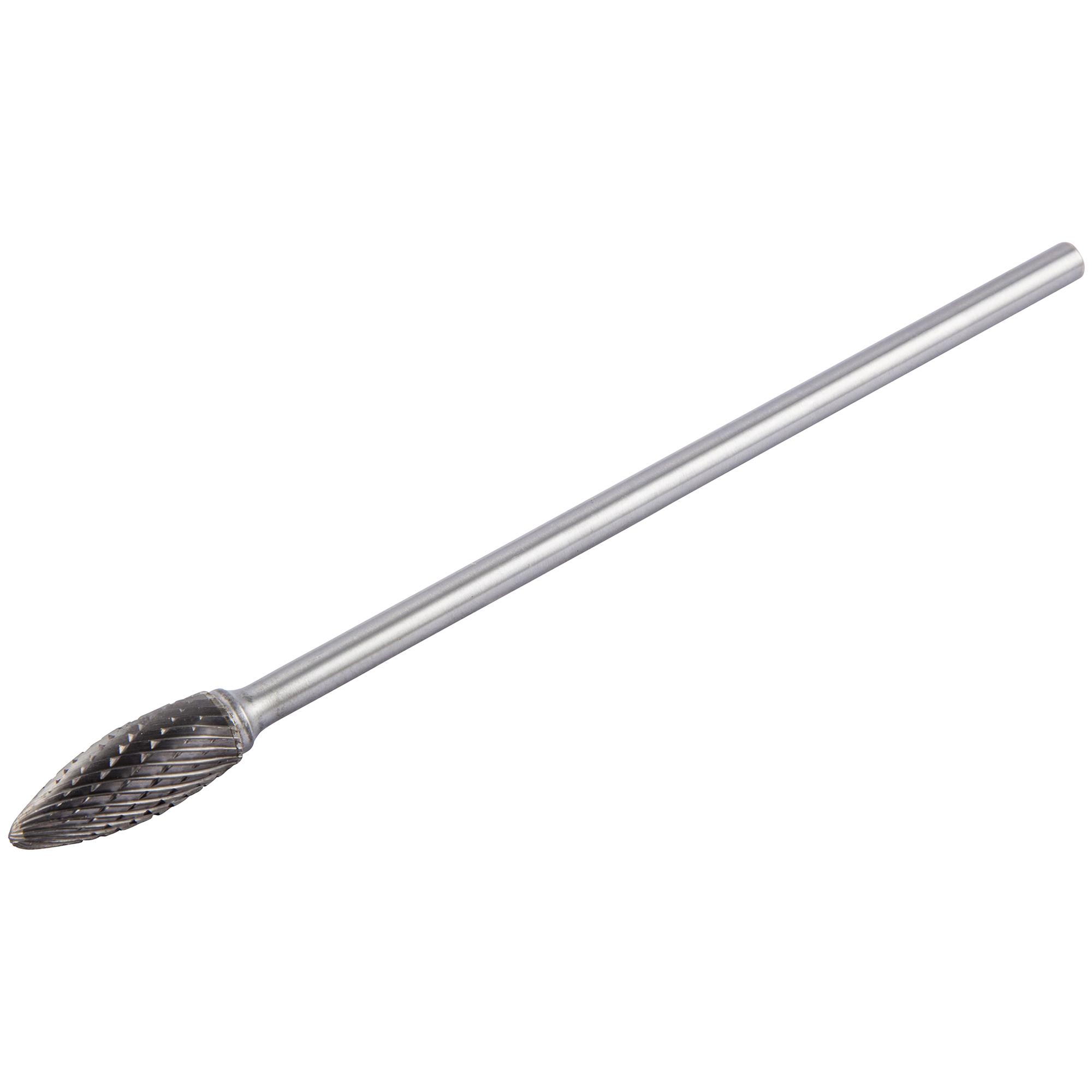 Norton® 69957366822 Abrasives Carbide Burr, Flame Head, 1/2 in Dia Head, 1-1/4 in Length of Cut, 6 in OAL, Double Cut