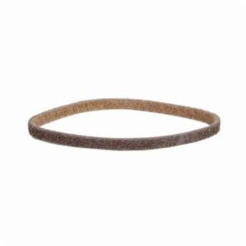 Norton® Bear-Tex® Rapid Prep™ 69957392606 Low Stretch Surface Conditioning Xtra Flexible Non-Woven Abrasive Belt, 1/4 in W x 24 in L, Coarse Grade, Aluminum Oxide Abrasive, Brown