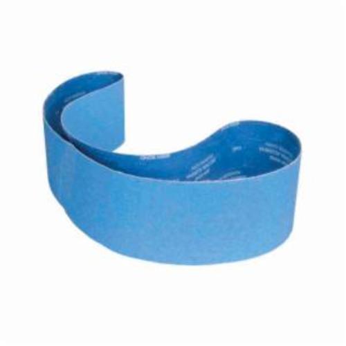 Norton® BlueFire® 78072725150 R884P Narrow Coated Abrasive Belt, 6 in W x 78-3/4 in L, 40 Grit, Extra Coarse Grade, Zirconia Alumina Abrasive, Polyester Backing