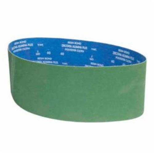 Norton® BlueFire® 78072727256 R801 Narrow Coated Abrasive Belt, 6 in W x 48 in L, 60 Grit, Coarse Grade, Zirconia Alumina Abrasive, Polyester Backing
