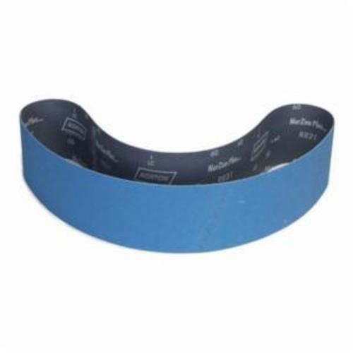 Norton® BlueFire® 78072737955 R884P Narrow Coated Abrasive Belt, 4 in W x 60 in L, 36 Grit, Extra Coarse Grade, Zirconia Alumina Abrasive, Polyester Backing