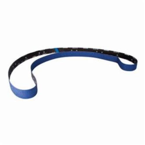 Norton® BlueFire® 78072750008 R884P Narrow Coated Abrasive Belt, 2 in W x 132 in L, 80 Grit, Coarse Grade, Zirconia Alumina Abrasive, Polyester Backing