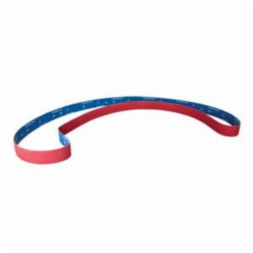 Norton® 78072753086 SG R981 Narrow Coated Abrasive Belt, 2 in W x 132 in L, 36 Grit, Extra Coarse Grade, Ceramic Alumina Abrasive, Polyester Backing